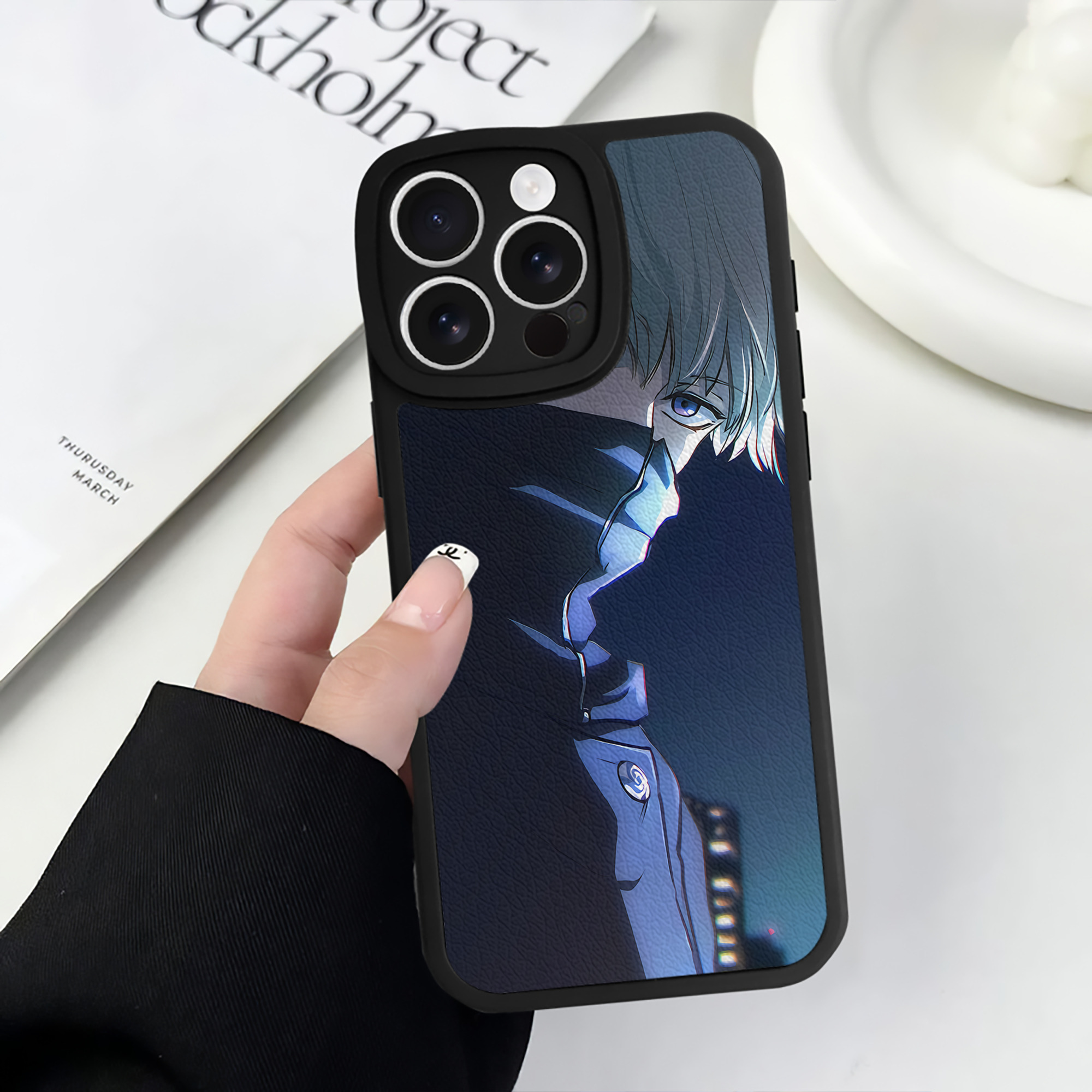 （画像用） 呪術廻戦 Jujutsu Kaisen 【iPhone 16シリーズ対応】シリコンスマホケース（レザー調） 材質：シリコン
